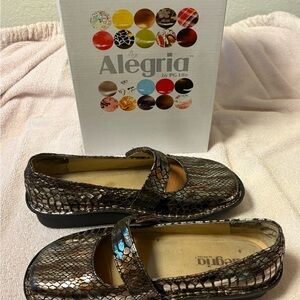 Alegria Metallic Gold Snake Shoes